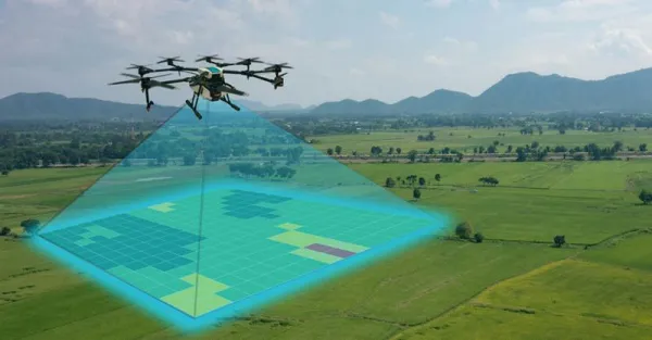 Imagem ilustrativa de Drone para mapeamento topográfico